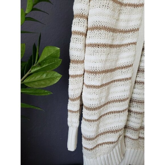 LOFT‎ Cardigan Shimmer Stripe Open Women Size XS knit Oversized NWOT - Picture 5 of 13